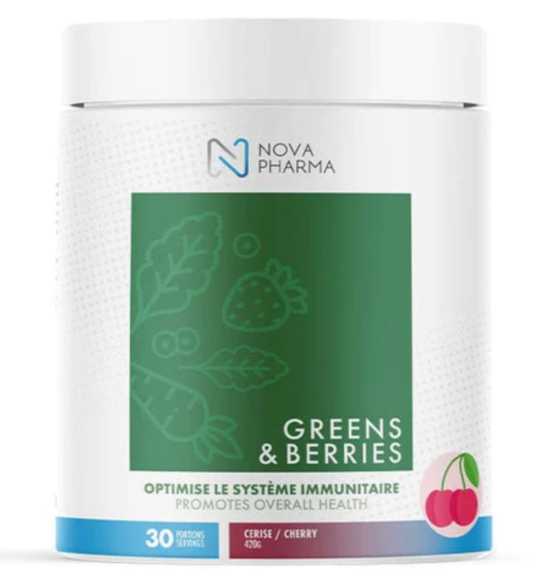 NOVA PHARMA - GREENS & BERRIES, 30 PORTIONS